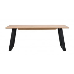 RO Melville Extending Dining Table Whitewash/Black